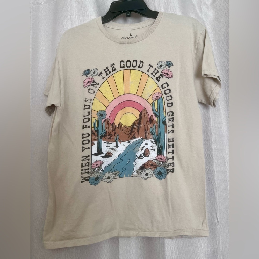 Goodie Two Sleeves Graphic Tee Size L When You’re On The Good Gets Better